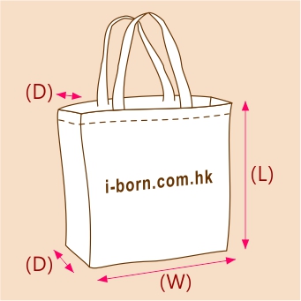 棉帆布袋有底有側款