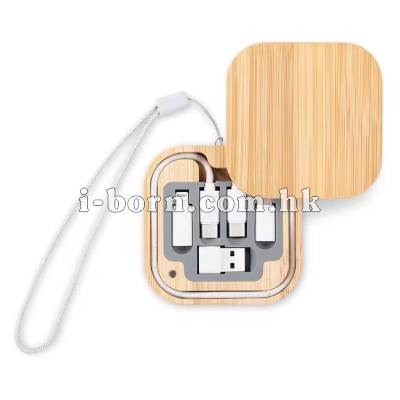 產品：竹木可降解數據線收納盒